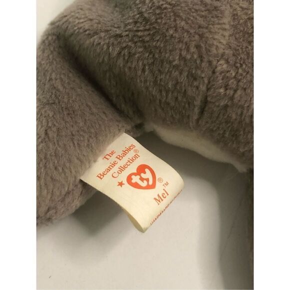 ty beanie baby mel the koala bear 1996 style number 4162 grey collectible flawed - Picture 2 of 9